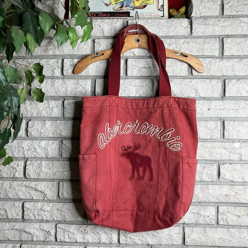 Vintage Y2K Abercrombie & Fitch Canvas Tote Bag Moose Logo