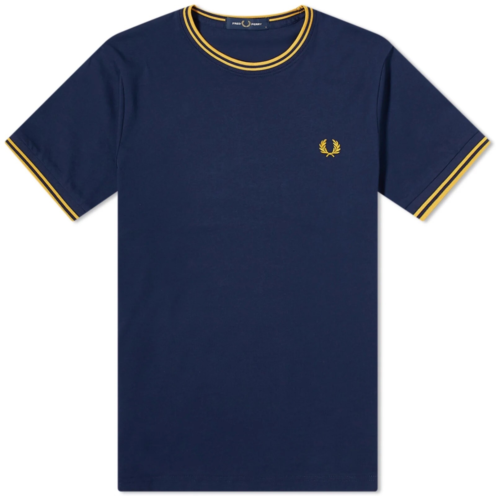NEW Fred Perry Twin Tipped CARBON BLUE Short Sleeve T Shirt
