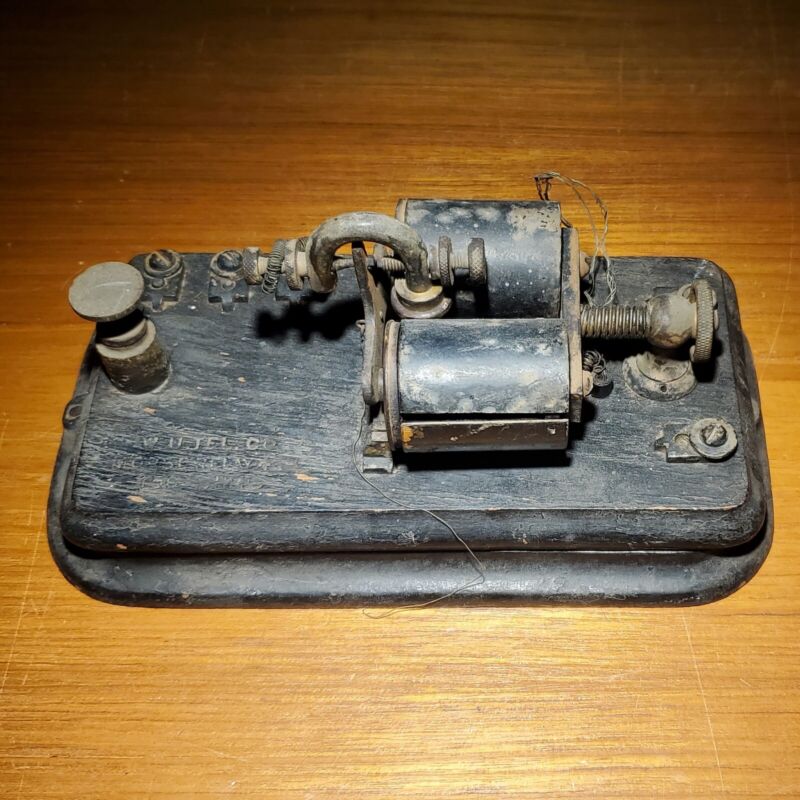 Antique Telegraph Morse Relay Sounder W. U. Tel. Co. Western Union 4-B 150 OHMS
