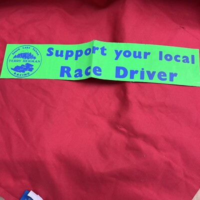 Vtg 1980s BUMPER Window STICKER Racing Terry Herman Lake Tahoe Rare Indy  Datona
