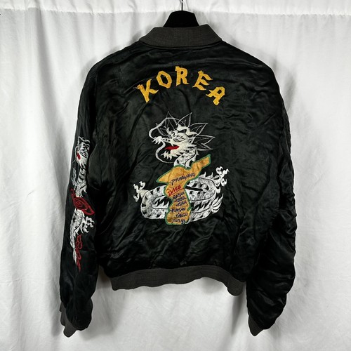 Original Vintage 1950s Korean War Silk Souvenir Jacket Timmy