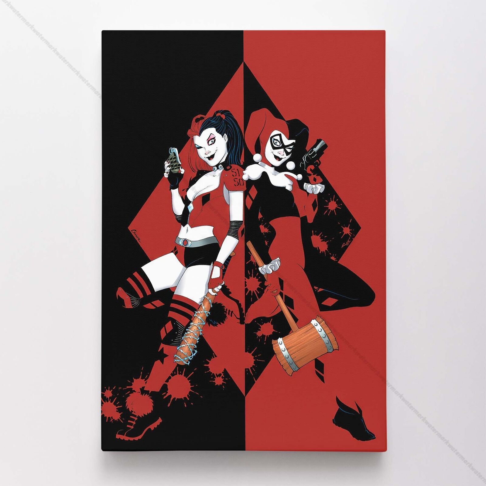 Harley Quinn Poster Canvas Superhero DC Comic Book Comics Wall Art Print #7213