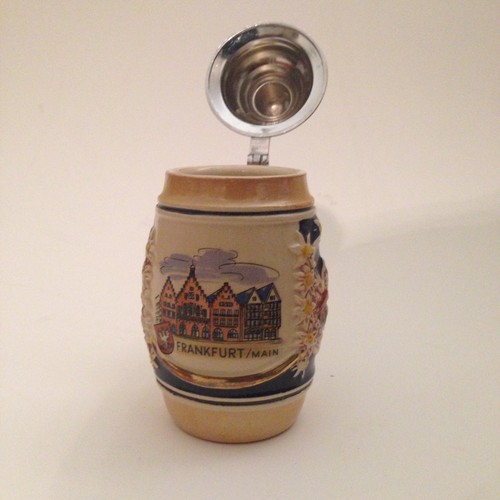 Vintage German Beer Stein With Pewter Lid Frankfurt am Main Romer
