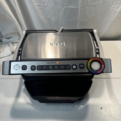 T-Fal 8361s1 OptiGrill Stainless Steel Electric Grill Nine Cooking Modes NEW