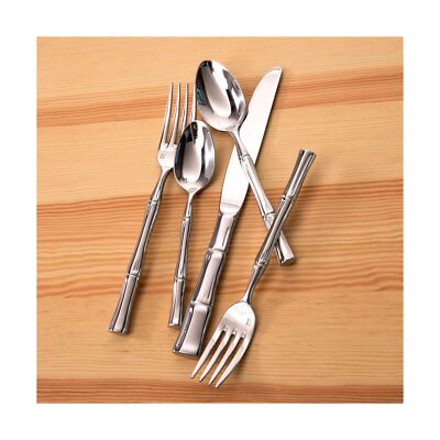 Fortessa Royal Pacific 18/10 Stainless Steel Flatware 20 Piece Place Setting,...
