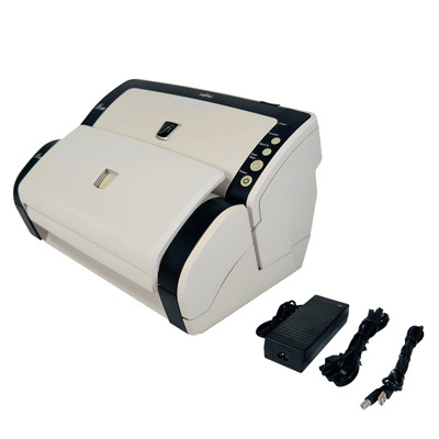 Fujitsu FI-6140 Duplex Color Document Scanner + Imprinter Fi-614PR w/Accessories