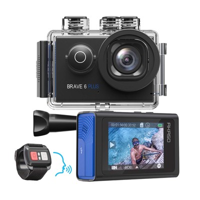 Brave 6 Plus Native 4K30FPS 20MP WiFi Action Camera with Touch Screen EIS 4X ...