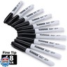 TOMPEN Dry Erase Markers Fine Tip,Black,48 Count Bulk,Thin Erasable Whiteboard Markers with Low Odor Ink Quick-Drying for Calendar Boards Office Home School Writing Planning