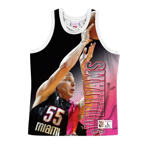 Mens Mitchell & Ness NBA Behind The Back Tank Майами Хит Джейсон Уильямс