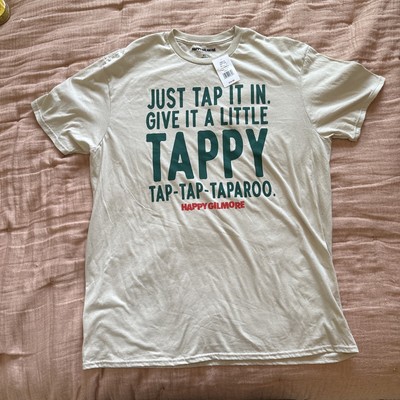 Happy Gilmore JUST TAP IT IN Mens T-Shirt Lightweight Beige XL
