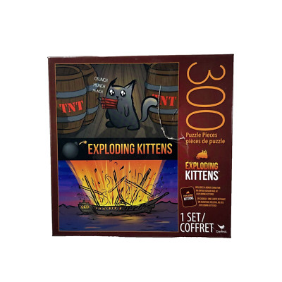 NEW SEALED Exploding Kittens 300 Puzzle Pieces BOX DAMAGE!
