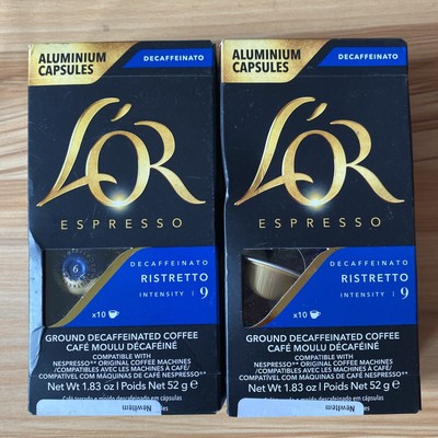 L OR LOR Espresso Capsules Decaffeinato Ristretto 20 Caps NESPRESSO