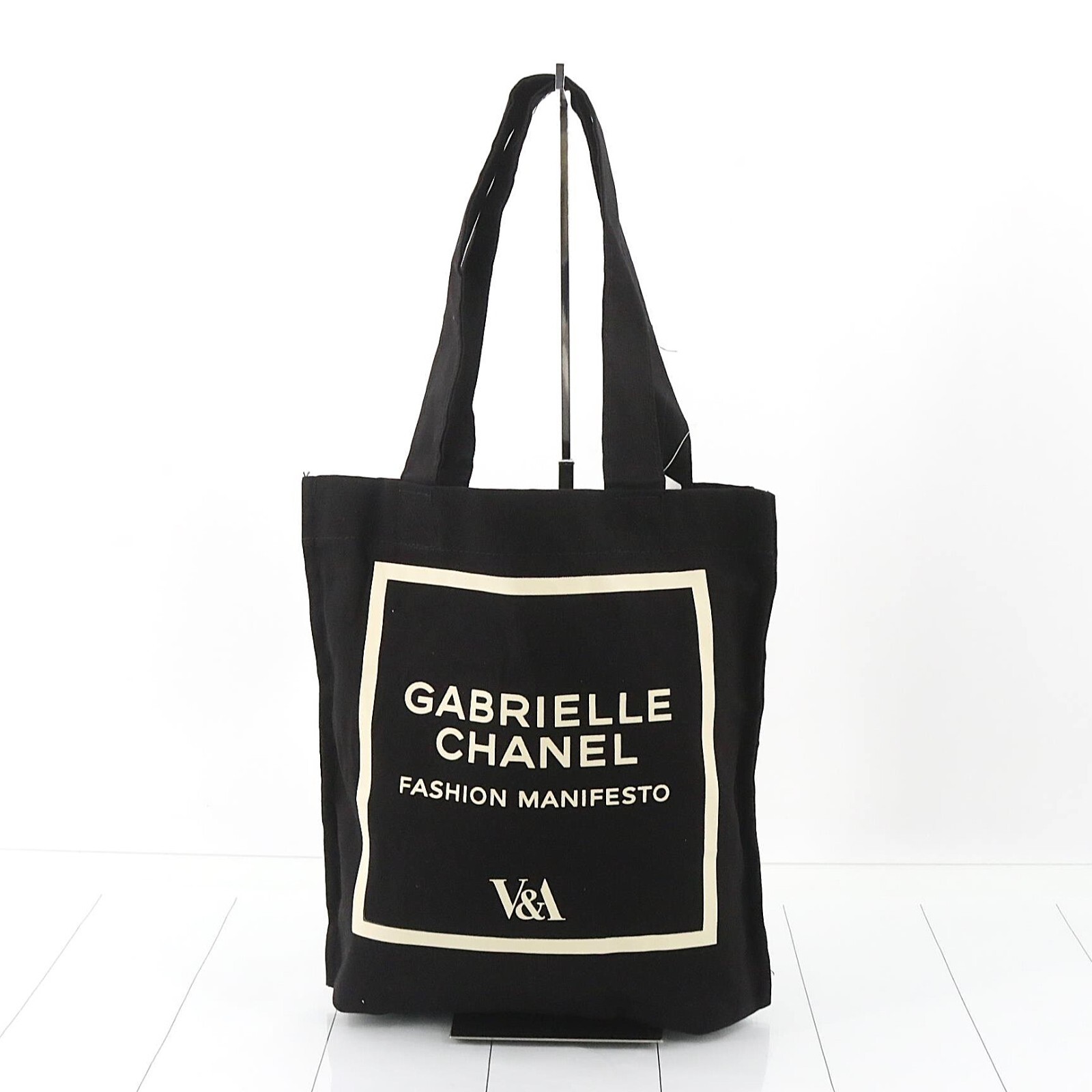 Chanel V&A Gabrielle Fashion Manifesto Black Tote Bag