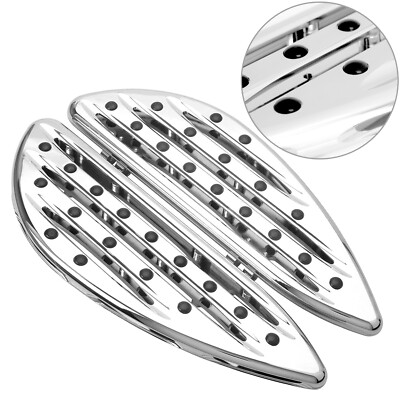 Chromed CNC cut driver floorboards For Harley Softail Dyna Switchback Touring