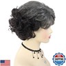 GNIMEGIL Grey Short Curly Wigs for Women Soft Synthetic Granny Hair Replacement Full Wigs for Daily Party Use Mommy Old Lady Wig Elderly Realistic