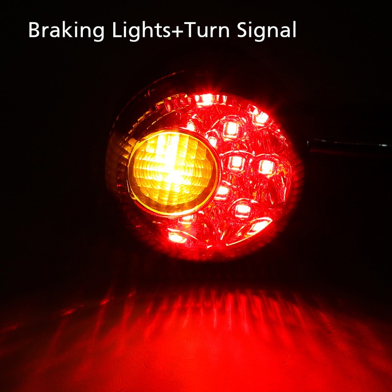 Rear Turn Signals LED Light w/ Bracket Fit For Harley Sportster XL883 1200 92-Up