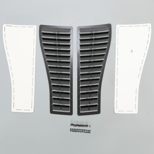 Pair Steel Vented Heat Extractor Hood Louvers For Camaro Z28 IROC-Z IROC 85-90