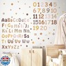 Boho Alphabet Wall Decals Neutral Number Wall Decals Peel and Stick Watercolor Letter Decal ABC Wall Stickers Removable Educational Learning Wall Stickers for Kids Room Playroom Classroom Decor