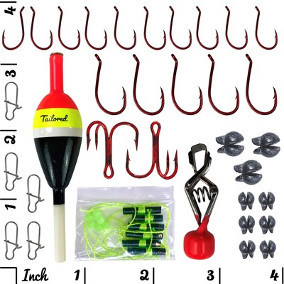 Tailored Tackle Ice Fishing Rod Reel Combo | Jigs Lures Kit Walleye Perch Pan...