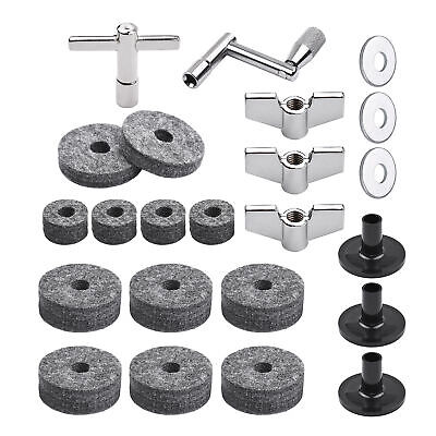 23pcs Cymbal Replacement Accessories Drum Parts with Cymbal Stand Felts U9O5