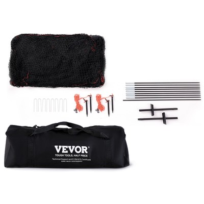 VEVOR 22FT Softball Baseball Cage Net and Frame Heavy Duty Pitching Batting Cage