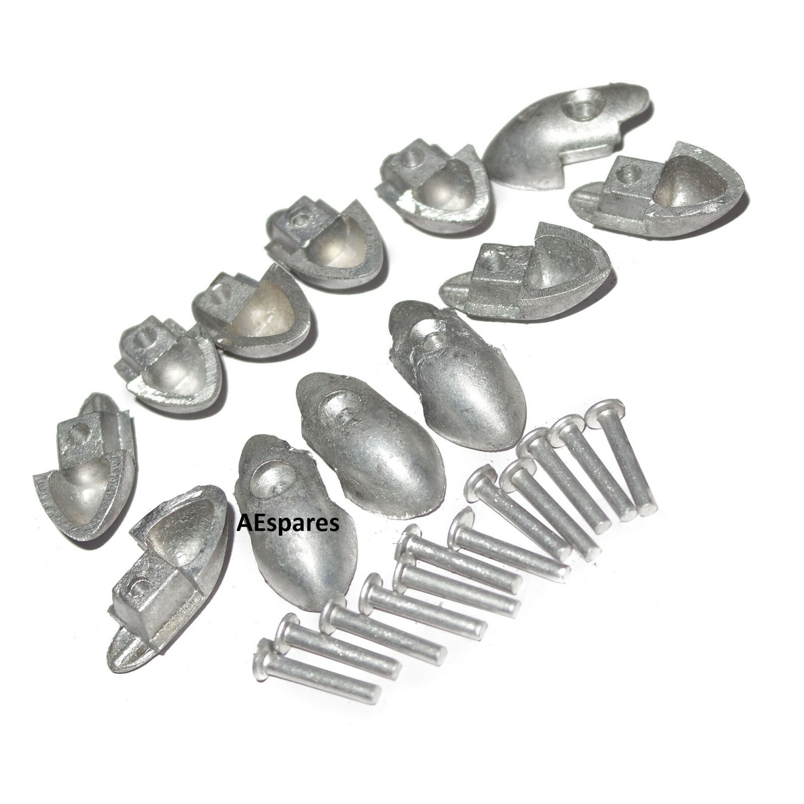 Vespa Floor Channel Chrome End Cap Kit + Rivets Vbb Sprint 150 Gs Gl  