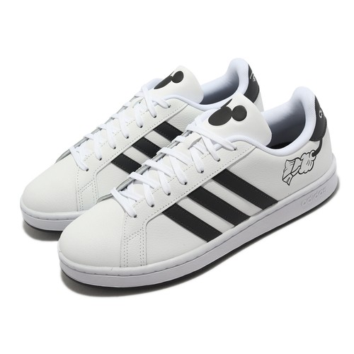 

adidas Grand Court Disney Mickey Белая черная мужская повседневная обувь для образа жизни GW3658, Белый, Grand Court