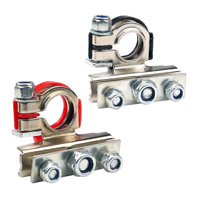 Car Marine Top Post Battery Terminals Clamp Connectors Positive Negative Ends