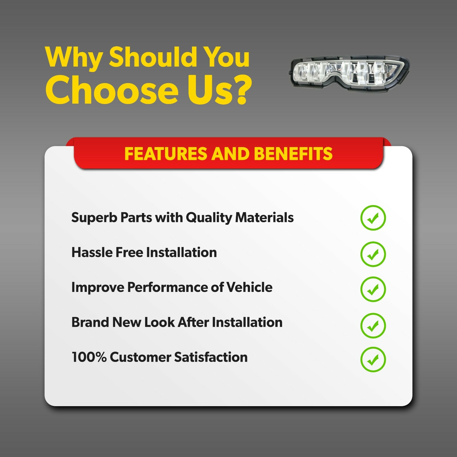 For 2013 2014 2015 Scion xB Base 2.4L Daytime Running Light DRL Assembly Driver