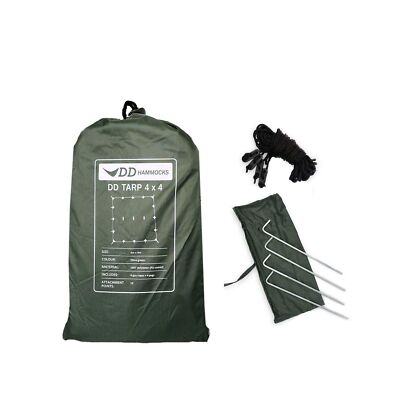 DD Hammocks - DD Tarp 4x4 - Olive Green (13ft x 13ft) - 100