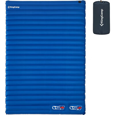  KingCamp 2-Person Double Sleeping Pad Lightweight Inflatable Air Mat, Blue