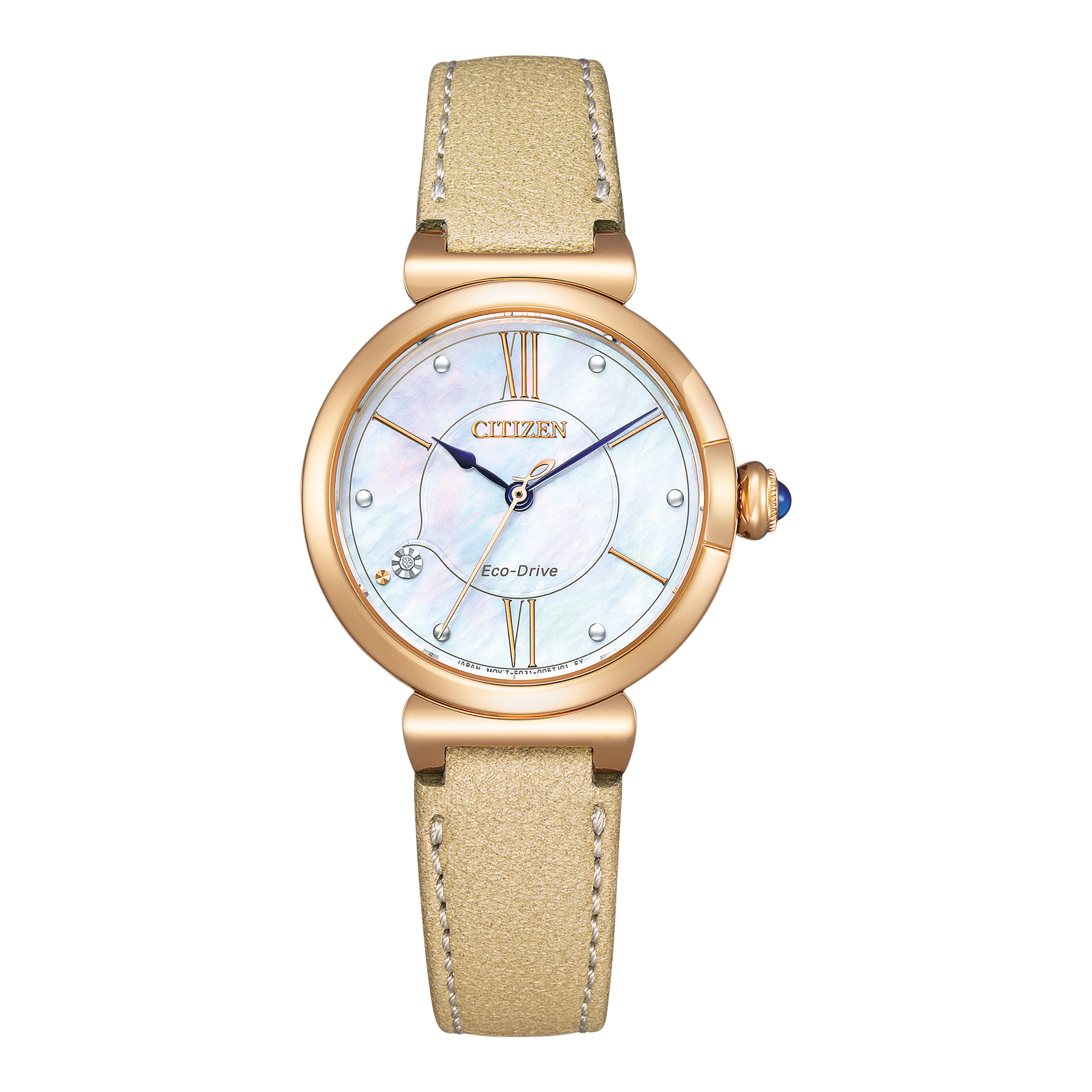 CITIZEN Damen Armbanduhr EM1073-18D Solar Saphirglas Lederarmband 30mm B-Ware - Bild 1 von 4