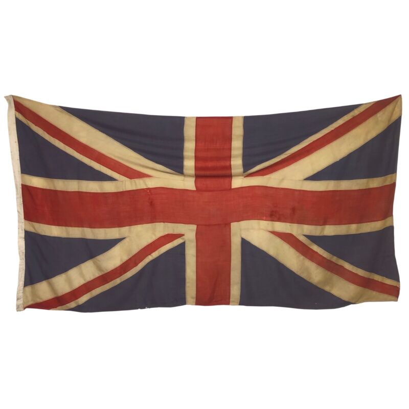 XL Vintage Wool Union Jack Flag Sewn Cloth United Kingdom Nautical British UK