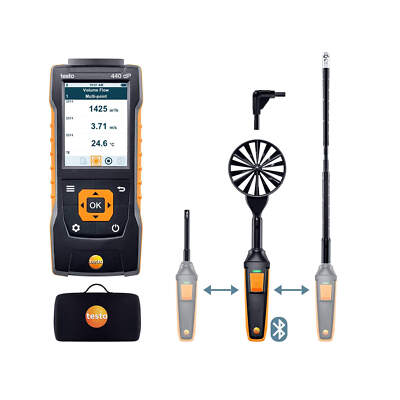 Testo 440 dP Air Flow Velocity IAQ Instrument ComboKit 2  0563 4410