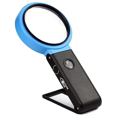Vision Aid 30x Magnifying Glass Hands-Free Magnifier with 21 LED Light