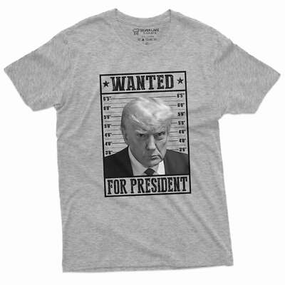 Trump shirt Wanted for President rea Mugshot DJT Tee shirt Republican party tee