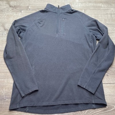 Free Fly Shirt Quarter Zip Pullover Mens L Gray Bamboo Blend Fleece Hiking