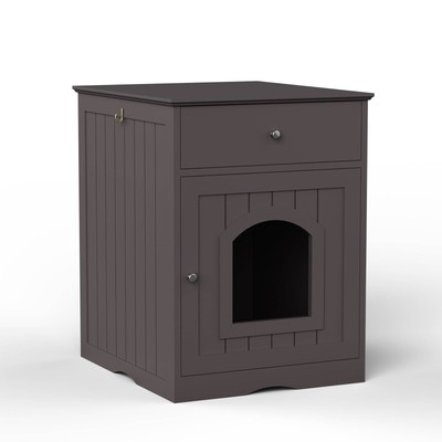 With Drawer, Side Table Wooden Pet House Indoor Crate