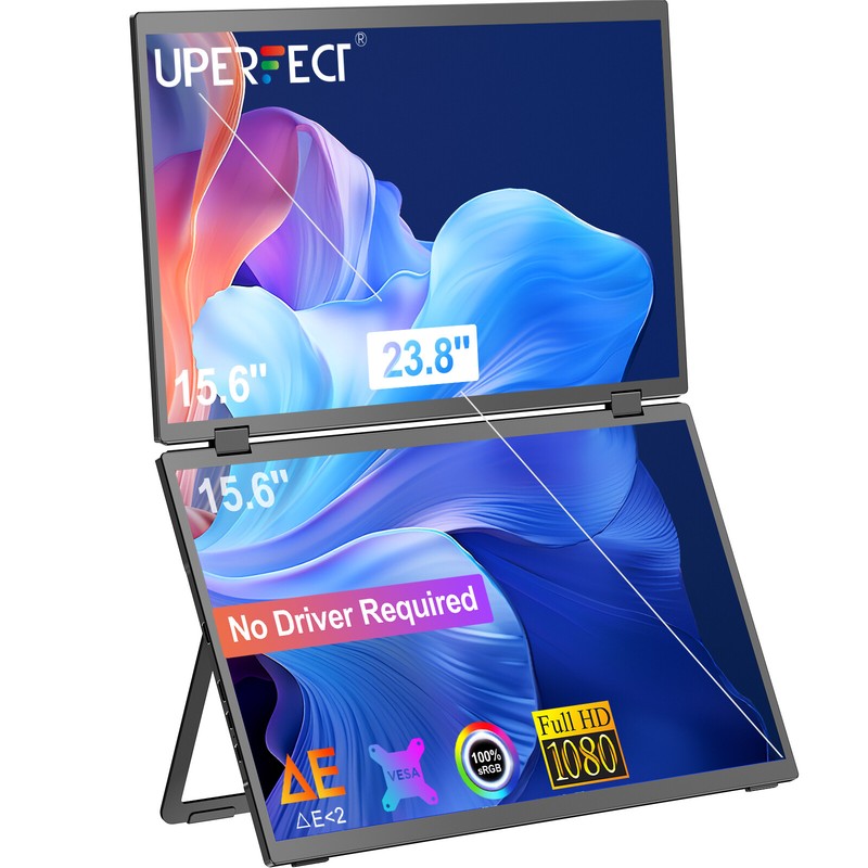 Ustation Î /Delta 15,6 Zoll Faltbarer Monitore Tragbares Dual-Display Hdmi&Usb C