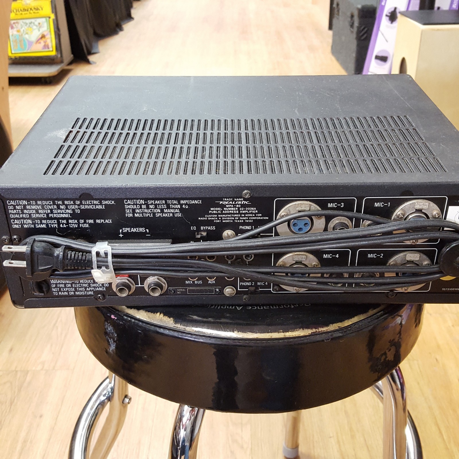 VINTAGE Realistic MPA-80 MPA80 80 Watt Solid State P.A. Amplifier