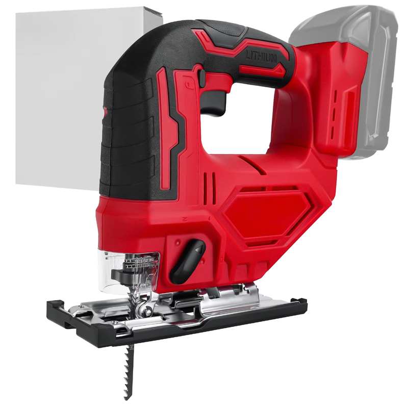 Cordless Jig Saw 0°- 45° Bevel Cuts and 3 Orbital Settings with LED Work Light J
