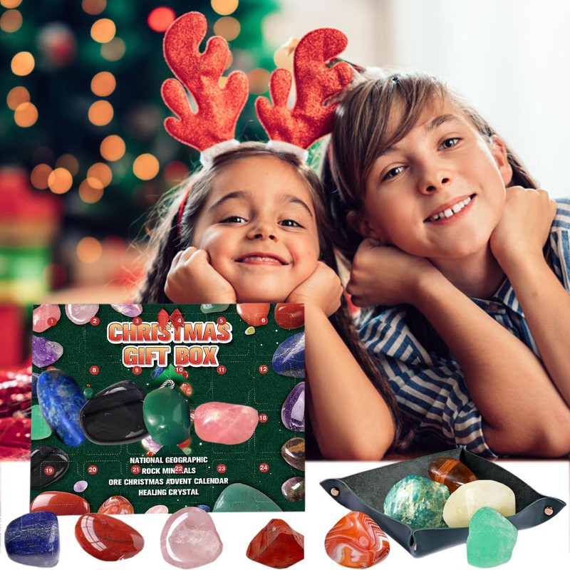 Ore Gift Box Christmas Advent Calendar Kids Crystal Ore Countdown Calendar