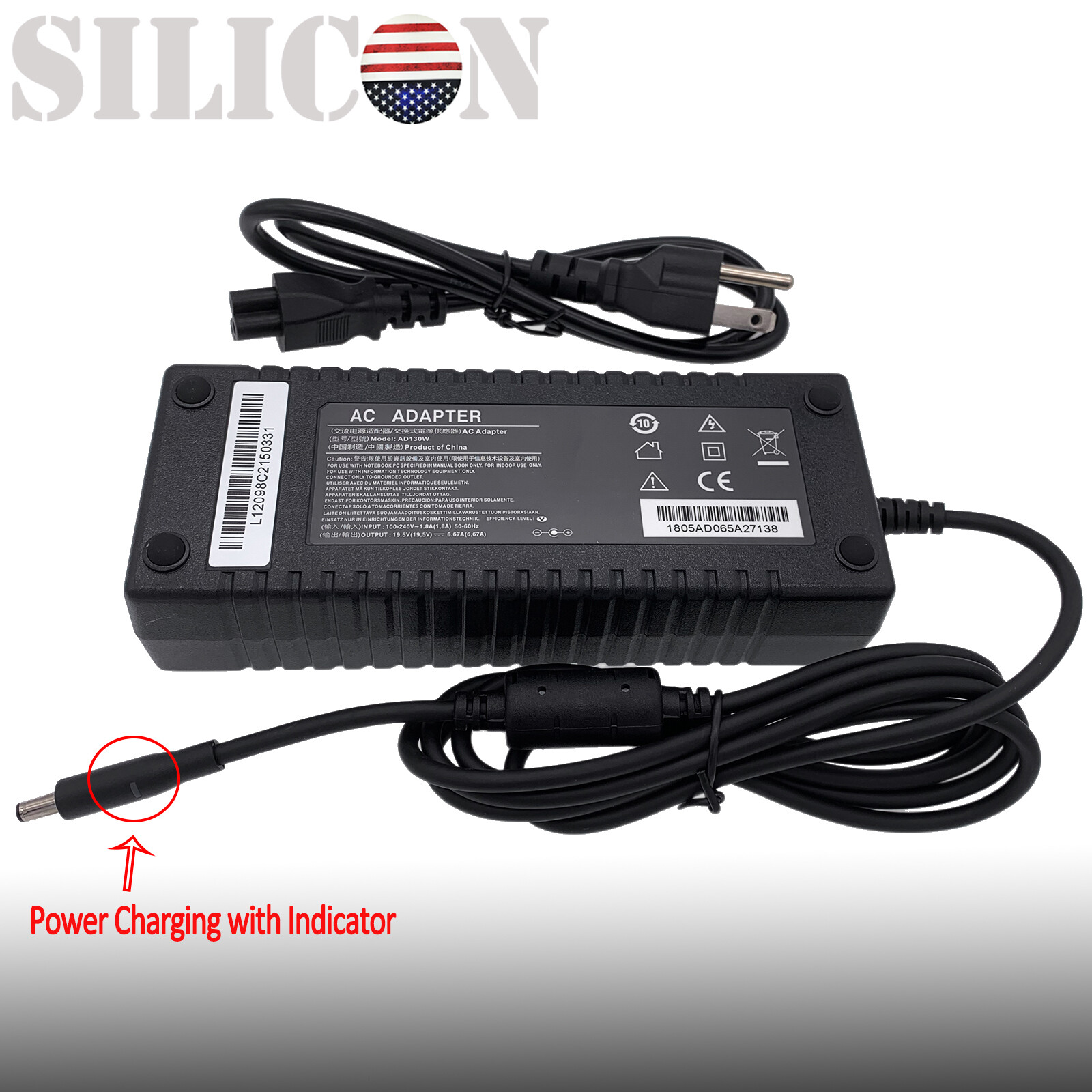 Charger For Dell Vostro 15 7500 7590 Laptop Pc Power Supply Cord
