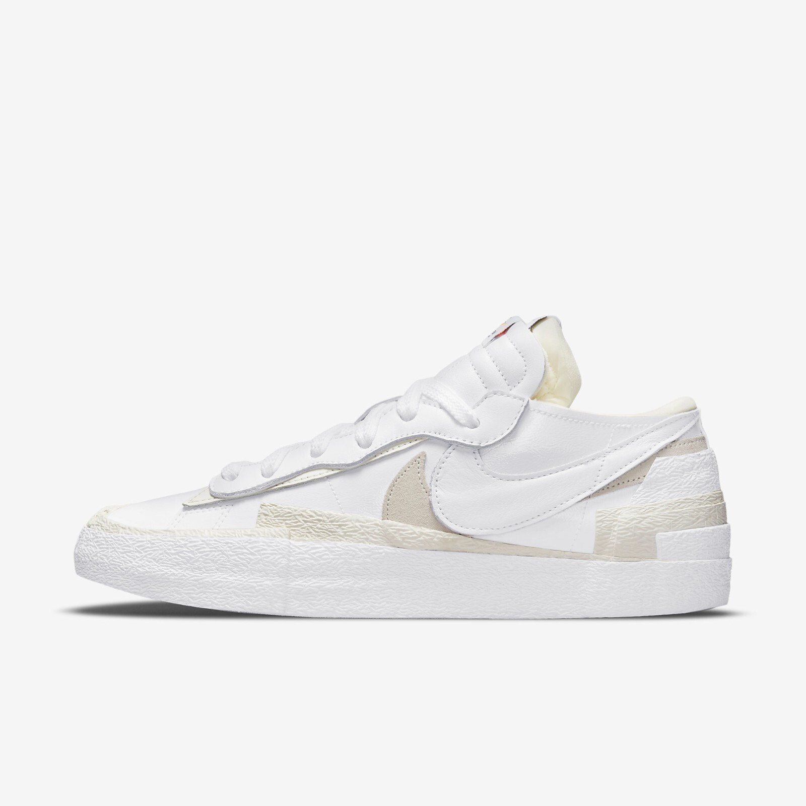 

Белые кроссовки Nike x Sacai Blazer Low из лакированной кожи DM6443-100, Белый, Nike Blazer Low