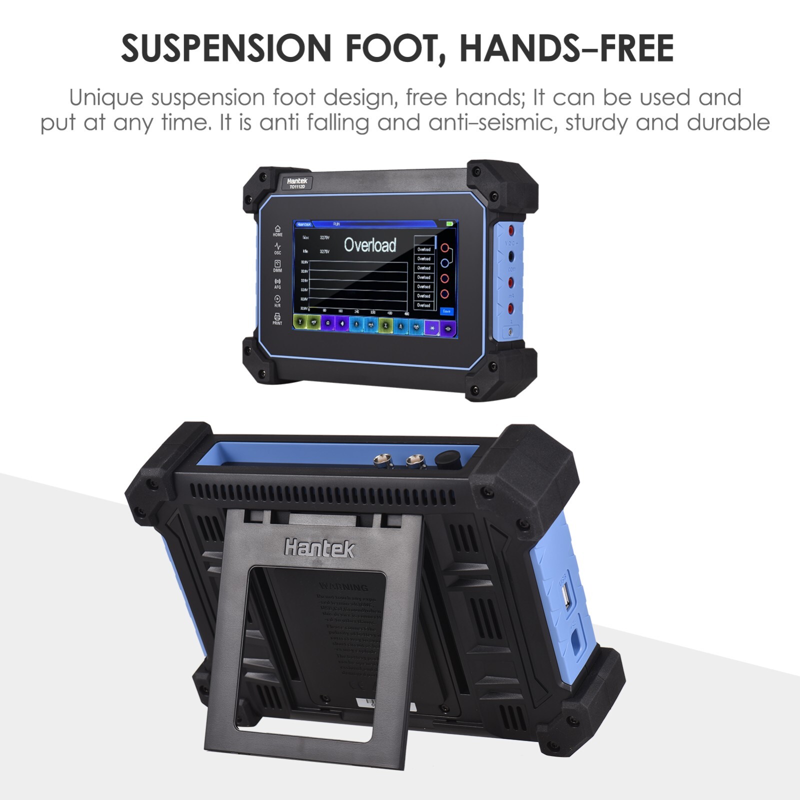 Hantek Digital Tablet Oscilloscope 2CH 250MHz Bandwidth+Signal Source+Multimeter