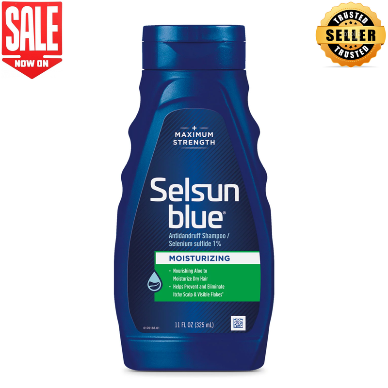 Selsun Blue Moisturizing with Aloe Dandruff Shampoo, 11 Fl Oz, Pack of 1 (New)