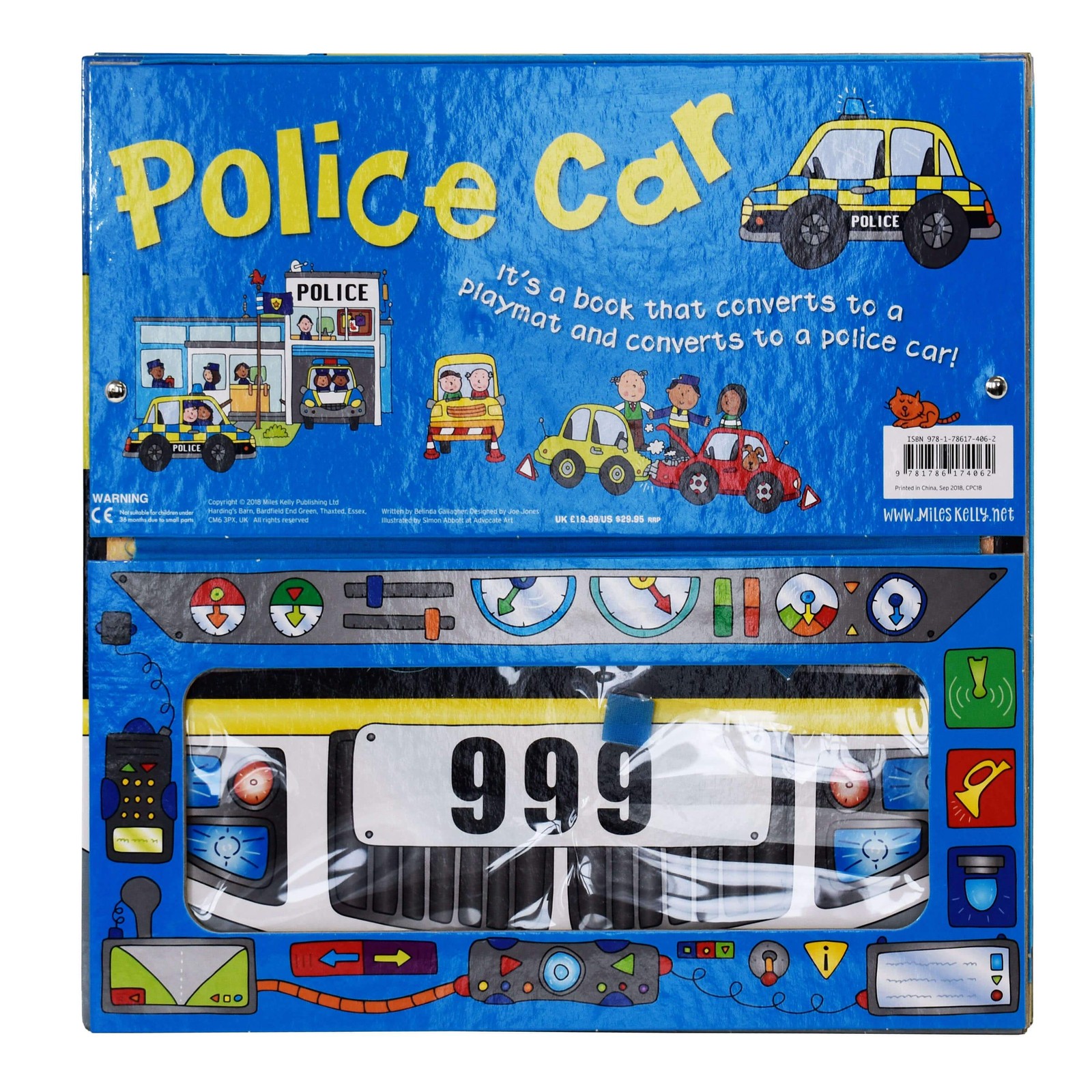 Convertible Police Car By Belinda Gallagher - Ages 2+ - Board Book