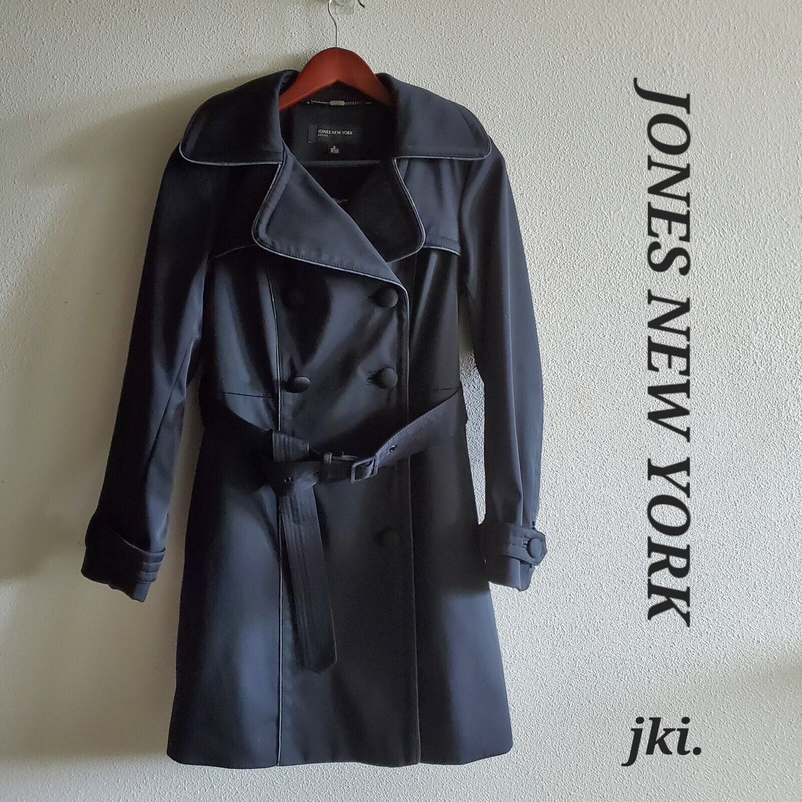 Jones New York Womens Trench Coat, Double-breasted, Belted Jones New York Womens Trench Coat, Double-breasted, Belted