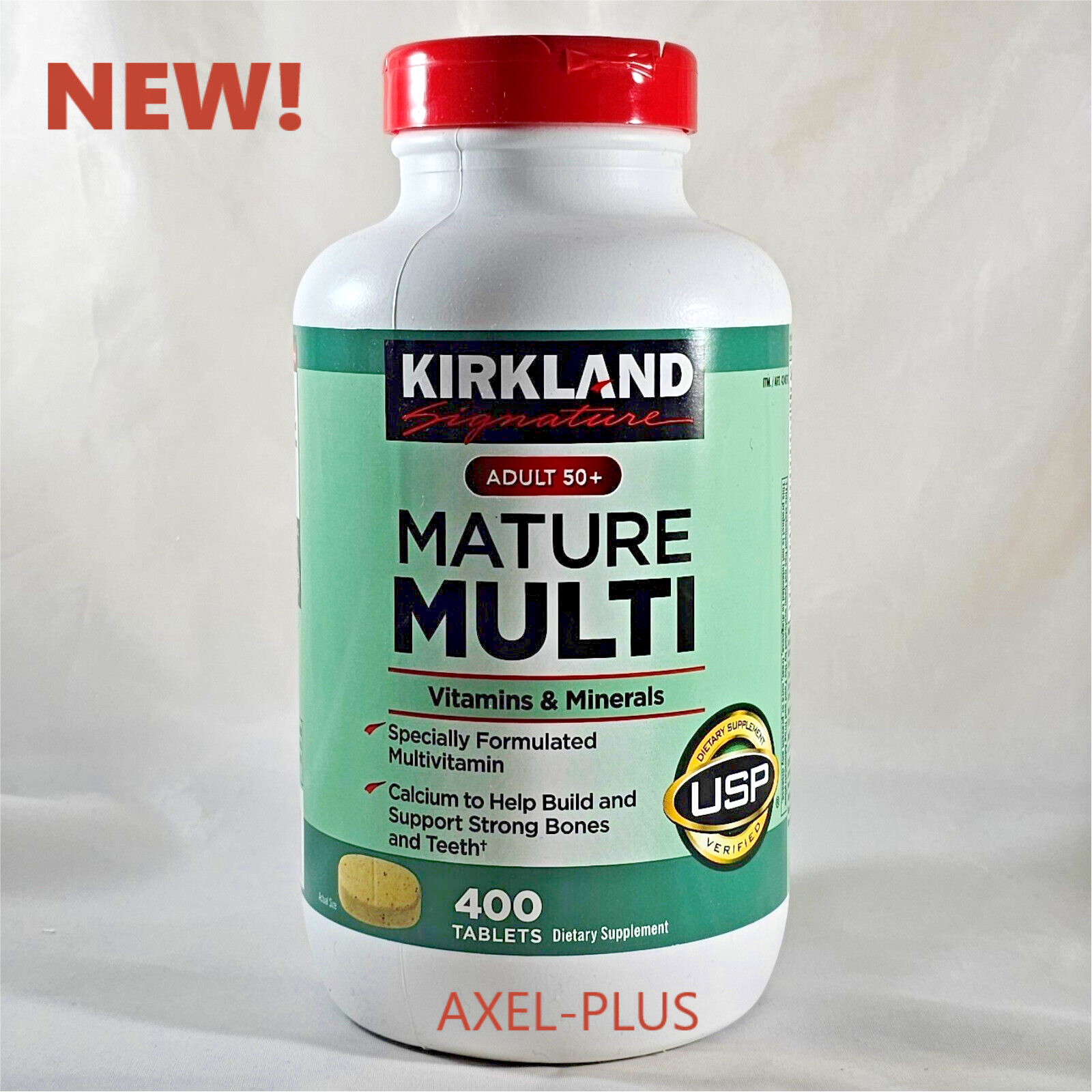Kirkland Signature Adult 50+ Mature Multi Vitamins & Minerals, 400 Tablets