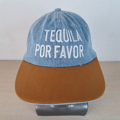 TEQUILA POR FAVOR OLMECA ALTOS 100% AGAVE ADJUSTABLE BASEBALL HAT/CAP, BLUE